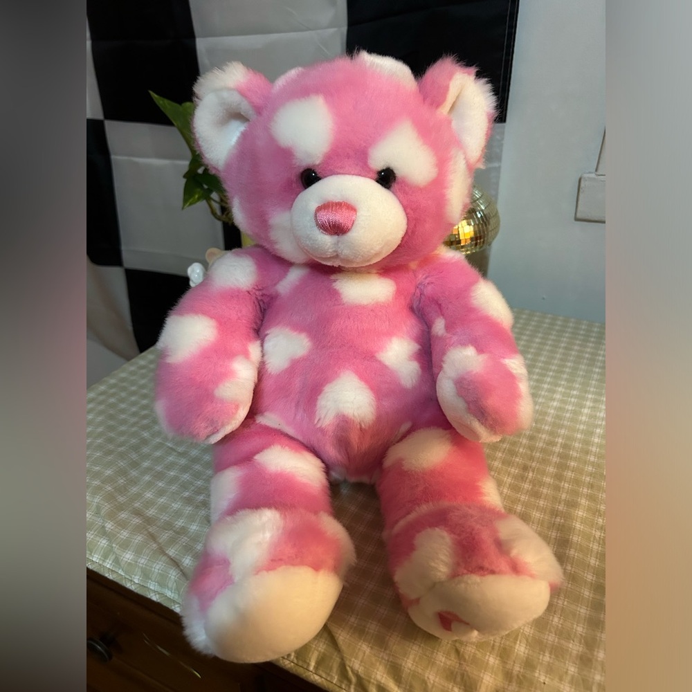Pink Hearts Teddy Build A Bear